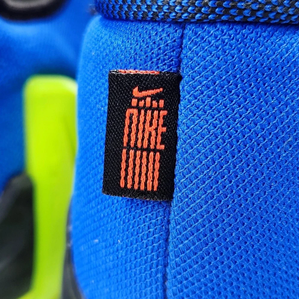 Nike LeBron Shoes Kids Size 2 Blue Black Neon Basketball Sneakers DD0424-405